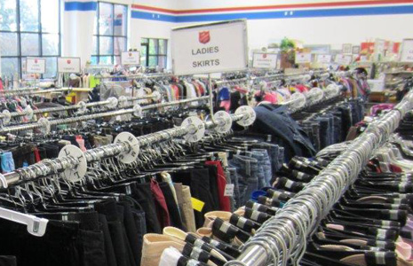 Thrift store aisle